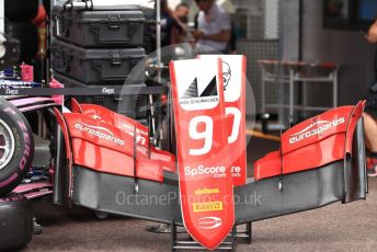 World © Octane Photographic Ltd. FIA Formula 2 (F2) – Monaco GP - Race 1. Prema Racing – Mick Schumacher's damaged nose cone. Monte-Carlo, Monaco. Friday 24th May 2019.