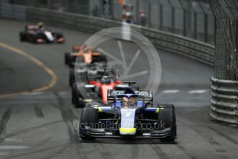 World © Octane Photographic Ltd. FIA Formula 2 (F2) – Monaco GP - Race 1. Carlin - Louis Deletraz. Monte-Carlo, Monaco. Friday 24th May 2019