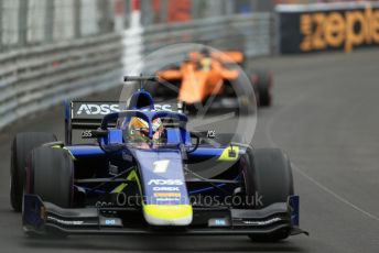 World © Octane Photographic Ltd. FIA Formula 2 (F2) – Monaco GP - Race 1. Carlin - Louis Deletraz. Monte-Carlo, Monaco. Friday 24th May 2019
