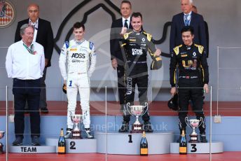 World © Octane Photographic Ltd. FIA Formula 2 (F2) – Monaco GP - Race 2. BWT Arden - Anthoine Hubert, Carlin - Louis Deletraz and Virtuosi Racing - Guanyu Zhou. Monte-Carlo, Monaco. Saturday 25th May 2019.