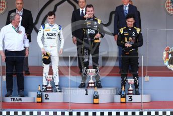 World © Octane Photographic Ltd. FIA Formula 2 (F2) – Monaco GP - Race 2. BWT Arden - Anthoine Hubert, Carlin - Louis Deletraz and Virtuosi Racing - Guanyu Zhou. Monte-Carlo, Monaco. Saturday 25th May 2019.