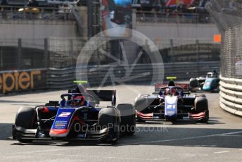 World © Octane Photographic Ltd. FIA Formula 2 (F2) – Monaco GP - Race 2. Carlin - Nobuharu Matsushita and Trident - Ralph Boschung. Monte-Carlo, Monaco. Saturday 25th May 2019.