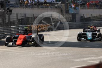 World © Octane Photographic Ltd. FIA Formula 2 (F2) – Monaco GP - Race 2. MP Motorsport - Mahaveer Raghunathan and DAMS - Nicholas Latifi. Monte-Carlo, Monaco. Saturday 25th May 2019.
