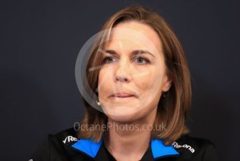 World © Octane Photographic Ltd. Formula 1 - Monaco GP. Thursday FIA Team Press Conference. Claire Williams - Deputy Team Principal of ROKiT Williams Racing. Monte-Carlo, Monaco. Thursday 23rd May 2019.