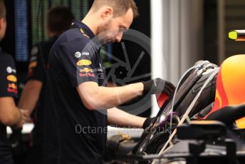 World © Octane Photographic Ltd. Formula 1 – Monaco GP. Pitlane. Aston Martin Red Bull Racing RB15. Monte-Carlo, Monaco. Friday 24th May 2019.
