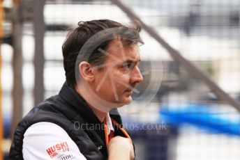 World © Octane Photographic Ltd. Formula 1 - Monaco GP. Paddock. James Key – Technical Director McLaren. Monte-Carlo, Monaco. Sunday 26th May 2019.
