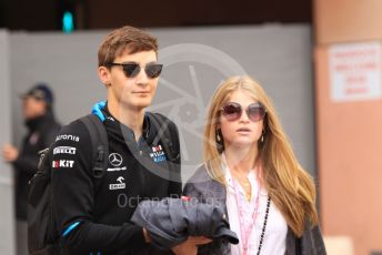 World © Octane Photographic Ltd. Formula 1 – Monaco GP. Paddock. ROKiT Williams Racing FW 42 – George Russell with girlfriend Seychelle de Vries (sister of Nyck de Vries). Monte-Carlo, Monaco. Sunday 26th May 2019.
