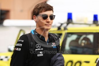 World © Octane Photographic Ltd. Formula 1 – Monaco GP. Paddock. ROKiT Williams Racing FW 42 – George Russell. Monte-Carlo, Monaco. Sunday 26th May 2019.