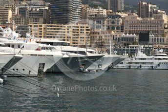 World © Octane Photographic Ltd. Formula 1 – Monaco GP. Paddock. Boats in the Harbour. Monte-Carlo, Monaco. Thursday 23rd May 2019.