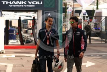 World © Octane Photographic Ltd. Formula 1 – Monaco GP. Paddock. SportPesa Racing Point RP19 - Sergio Perez. Monte-Carlo, Monaco. Thursday 23rd May 2019.