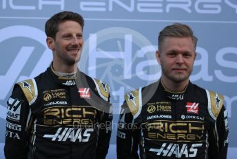 World © Octane Photographic Ltd. Formula 1 – Winter Testing - Test 1 - Day 1. Rich Energy Haas F1 Team VF19 launch – Romain Grosjean and Kevin Magnussen. Circuit de Barcelona-Catalunya. Monday 18th February 2019.