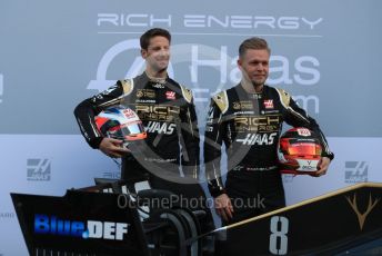 World © Octane Photographic Ltd. Formula 1 – Winter Testing - Test 1 - Day 1. Rich Energy Haas F1 Team VF19 launch – Romain Grosjean and Kevin Magnussen. Circuit de Barcelona-Catalunya. Monday 18th February 2019.