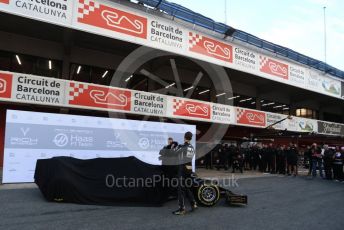 World © Octane Photographic Ltd. Formula 1 – Winter Testing - Test 1 - Day 1. Rich Energy Haas F1 Team VF19 launch – Romain Grosjean and Kevin Magnussen. Circuit de Barcelona-Catalunya. Monday 18th February 2019.