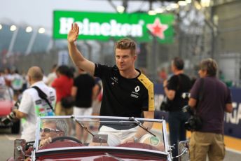 World © Octane Photographic Ltd. Formula 1 – Singapore GP - Drivers Parade. Renault Sport F1 Team RS19 – Nico Hulkenberg. Marina Bay Street Circuit, Singapore. Sunday 22nd September 2019.