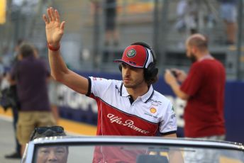 World © Octane Photographic Ltd. Formula 1 – Singapore GP - Drivers Parade. Alfa Romeo Racing C38 – Antonio Giovinazzi. Marina Bay Street Circuit, Singapore. Sunday 22nd September 2019.