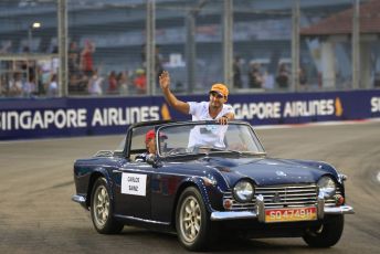 World © Octane Photographic Ltd. Formula 1 – Singapore GP - Drivers Parade. McLaren MCL34 – Carlos Sainz. Marina Bay Street Circuit, Singapore. Sunday 22nd September 2019.