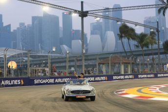 World © Octane Photographic Ltd. Formula 1 – Singapore GP - Drivers Parade. SportPesa Racing Point RP19 – Lance Stroll. Marina Bay Street Circuit, Singapore. Sunday 22nd September 2019.