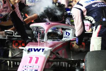 World © Octane Photographic Ltd. Formula 1 – Singapore GP - Grid. SportPesa Racing Point RP19 - Sergio Perez. Marina Bay Street Circuit, Singapore. Sunday 22nd September 2019.