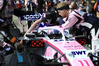 World © Octane Photographic Ltd. Formula 1 – Singapore GP - Grid. SportPesa Racing Point RP19 - Sergio Perez. Marina Bay Street Circuit, Singapore. Sunday 22nd September 2019.