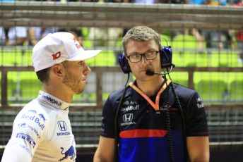 World © Octane Photographic Ltd. Formula 1 – Singapore GP - Grid. Scuderia Toro Rosso - Pierre Gasly. Marina Bay Street Circuit, Singapore. Sunday 22nd September 2019.