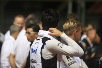 World © Octane Photographic Ltd. Formula 1 – Singapore GP - Grid. SportPesa Racing Point RP19 – Lance Stroll. Marina Bay Street Circuit, Singapore. Sunday 22nd September 2019.