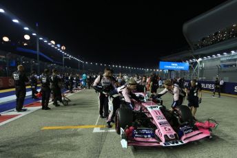 World © Octane Photographic Ltd. Formula 1 – Singapore GP - Grid. SportPesa Racing Point RP19 - Sergio Perez. Marina Bay Street Circuit, Singapore. Sunday 22nd September 2019.