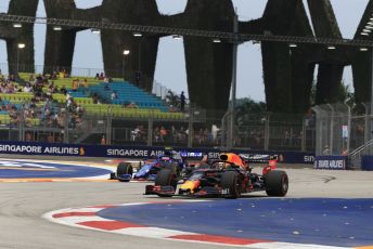 World © Octane Photographic Ltd. Formula 1 – Singapore GP - Practice 1. Aston Martin Red Bull Racing RB15 – Max Verstappen and Scuderia Toro Rosso - Pierre Gasly. Marina Bay Street Circuit, Singapore. Friday 20th September 2019.