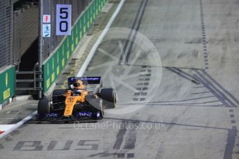 World © Octane Photographic Ltd. Formula 1 – Singapore GP - Practice 2. McLaren MCL34 – Carlos Sainz. Marina Bay Street Circuit, Singapore. Friday 20th September 2019.