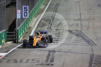 World © Octane Photographic Ltd. Formula 1 – Singapore GP - Practice 2. McLaren MCL34 – Lando Norris. Marina Bay Street Circuit, Singapore. Friday 20th September 2019.