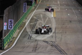 World © Octane Photographic Ltd. Formula 1 – Singapore GP - Practice 2. Alfa Romeo Racing C38 – Antonio Giovinazzi. Marina Bay Street Circuit, Singapore. Friday 20th September 2019.