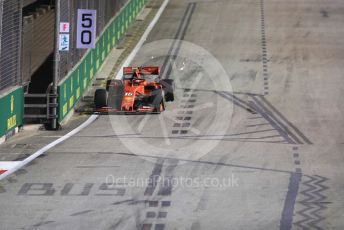 World © Octane Photographic Ltd. Formula 1 – Singapore GP - Practice 2. Scuderia Ferrari SF90 – Charles Leclerc. Marina Bay Street Circuit, Singapore. Friday 20th September 2019.