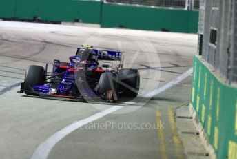 World © Octane Photographic Ltd. Formula 1 – Singapore GP - Practice 2. Scuderia Toro Rosso - Pierre Gasly. Marina Bay Street Circuit, Singapore. Friday 20th September 2019.