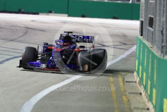 World © Octane Photographic Ltd. Formula 1 – Singapore GP - Practice 2. Scuderia Toro Rosso STR14 – Daniil Kvyat. Marina Bay Street Circuit, Singapore. Friday 20th September 2019.