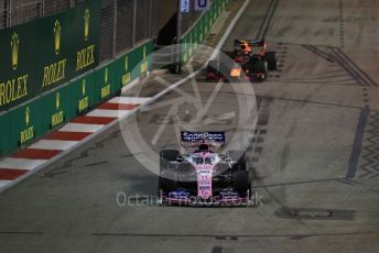 World © Octane Photographic Ltd. Formula 1 – Singapore GP - Practice 2. SportPesa Racing Point RP19 - Sergio Perez. Marina Bay Street Circuit, Singapore. Friday 20th September 2019.