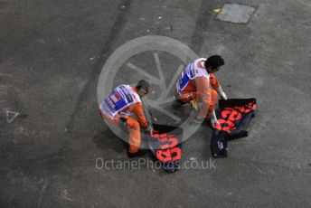 World © Octane Photographic Ltd. Formula 1 – Singapore GP - Practice 2. Aston Martin Red Bull Racing RB15 – Alexander Albon damages his front wing. Marina Bay Street Circuit, Singapore. Friday 20th September 2019.