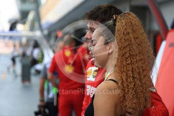 World © Octane Photographic Ltd. Formula 1 – Singapore GP - Practice 3. Scuderia Ferrari SF90 – Charles Leclerc and Ella Eyre. Marina Bay Street Circuit, Singapore. Saturday 21st September 2019.
