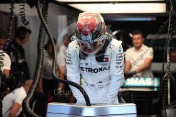 World © Octane Photographic Ltd. Formula 1 – Singapore GP - Practice 3. Mercedes AMG Petronas Motorsport AMG F1 W10 EQ Power+ - Lewis Hamilton. Marina Bay Street Circuit, Singapore. Saturday 21st September 2019.