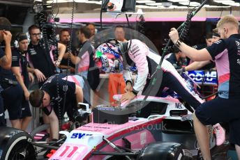 World © Octane Photographic Ltd. Formula 1 – Singapore GP - Practice 3. SportPesa Racing Point RP19 - Sergio Perez. Marina Bay Street Circuit, Singapore. Saturday 21st September 2019.