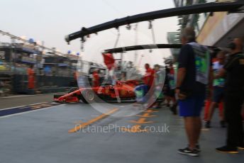 World © Octane Photographic Ltd. Formula 1 – Singapore GP - Practice 3. Scuderia Ferrari SF90 – Sebastian Vettel. Marina Bay Street Circuit, Singapore. Saturday 21st September 2019.