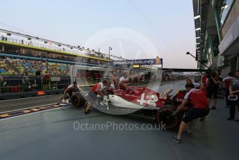 World © Octane Photographic Ltd. Formula 1 – Singapore GP - Practice 3. Alfa Romeo Racing C38 – Antonio Giovinazzi. Marina Bay Street Circuit, Singapore. Saturday 21st September 2019.