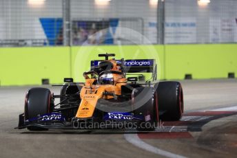 World © Octane Photographic Ltd. Formula 1 – Singapore GP - Qualifying. McLaren MCL34 – Carlos Sainz. Marina Bay Street Circuit, Singapore. Saturday 21st September 2019.