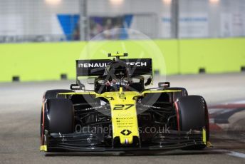 World © Octane Photographic Ltd. Formula 1 – Singapore GP - Qualifying. Renault Sport F1 Team RS19 – Nico Hulkenberg. Marina Bay Street Circuit, Singapore. Saturday 21st September 2019