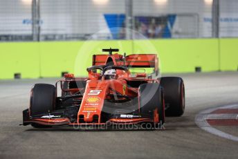 World © Octane Photographic Ltd. Formula 1 – Singapore GP - Qualifying. Scuderia Ferrari SF90 – Sebastian Vettel. Marina Bay Street Circuit, Singapore. Saturday 21st September 2019.