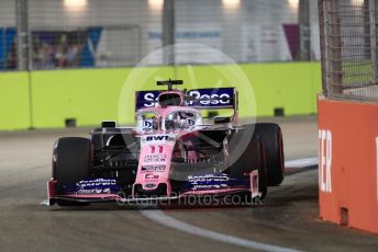 World © Octane Photographic Ltd. Formula 1 – Singapore GP - Qualifying. SportPesa Racing Point RP19 - Sergio Perez. Marina Bay Street Circuit, Singapore. Saturday 21st September 2019.