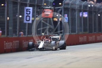 World © Octane Photographic Ltd. Formula 1 – Singapore GP - Qualifying. Alfa Romeo Racing C38 – Kimi Raikkonen. Marina Bay Street Circuit, Singapore. Saturday 21st September 2019.