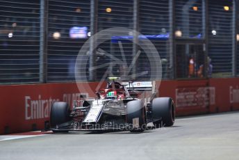 World © Octane Photographic Ltd. Formula 1 – Singapore GP - Qualifying. Alfa Romeo Racing C38 – Antonio Giovinazzi. Marina Bay Street Circuit, Singapore. Saturday 21st September 2019.