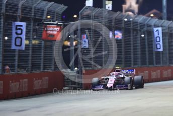 World © Octane Photographic Ltd. Formula 1 – Singapore GP - Qualifying. SportPesa Racing Point RP19 – Lance Stroll. Marina Bay Street Circuit, Singapore. Saturday 21st September 2019.