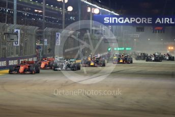 World © Octane Photographic Ltd. Formula 1 – Singapore GP - Race. Scuderia Ferrari SF90 – Charles Leclerc. Marina Bay Street Circuit, Singapore. Sunday 22nd September 2019.