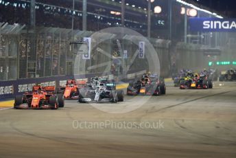 World © Octane Photographic Ltd. Formula 1 – Singapore GP - Race. Scuderia Ferrari SF90 – Charles Leclerc. Marina Bay Street Circuit, Singapore. Sunday 22nd September 2019.
