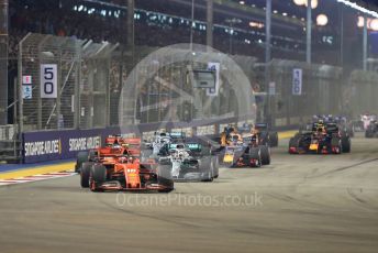 World © Octane Photographic Ltd. Formula 1 – Singapore GP - Race. Scuderia Ferrari SF90 – Charles Leclerc. Marina Bay Street Circuit, Singapore. Sunday 22nd September 2019.